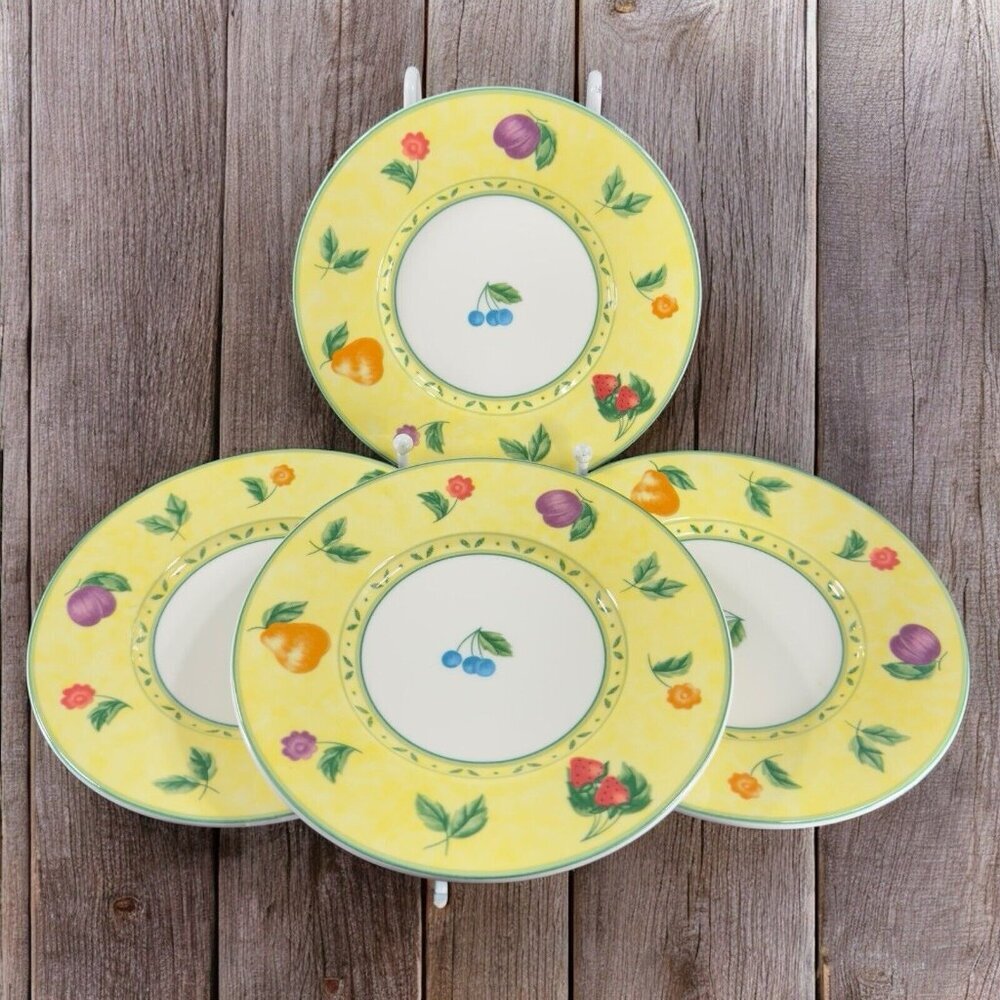 Victoria &‎ Beale Savannah Porcelain Round Dish Plate Set of 4 Dishes 6inch Wide